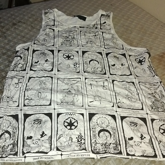 NWOT XXL Black Scale BLVCK SCVLE MADE IN USA Tarot Arcana Tank SUPER RARE - Picture 2 of 8